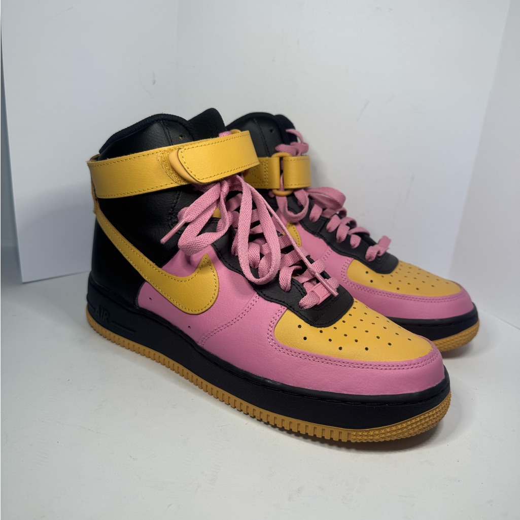 Nike Men Air Force 1 High 'White Fuchsia Pink' Shoes (Aq3771-994) Size 8